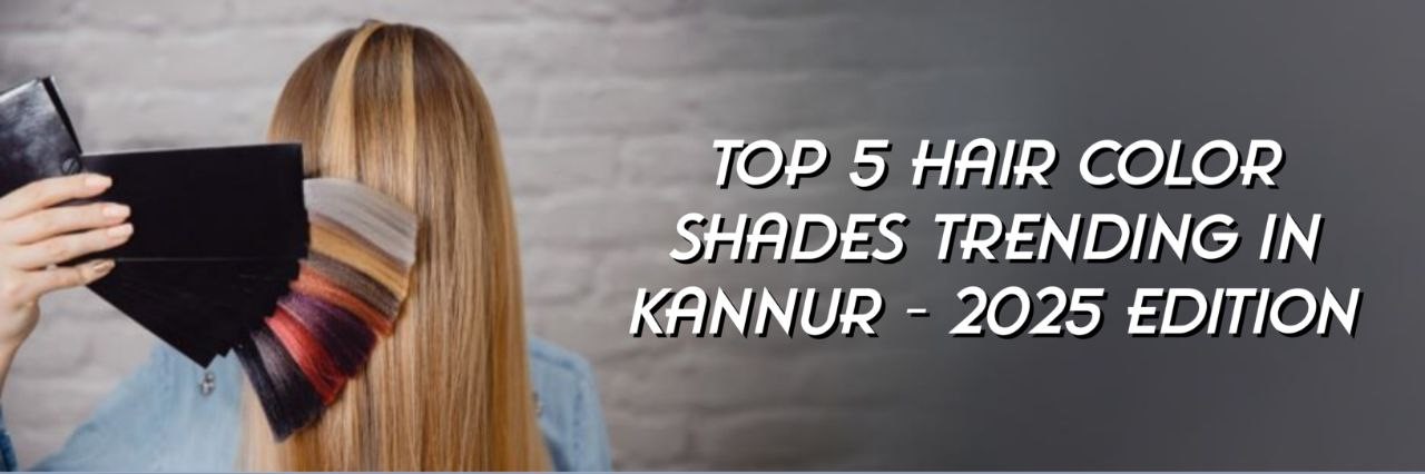 Woman getting a professional hair color treatment at Lakme Salon Kannur